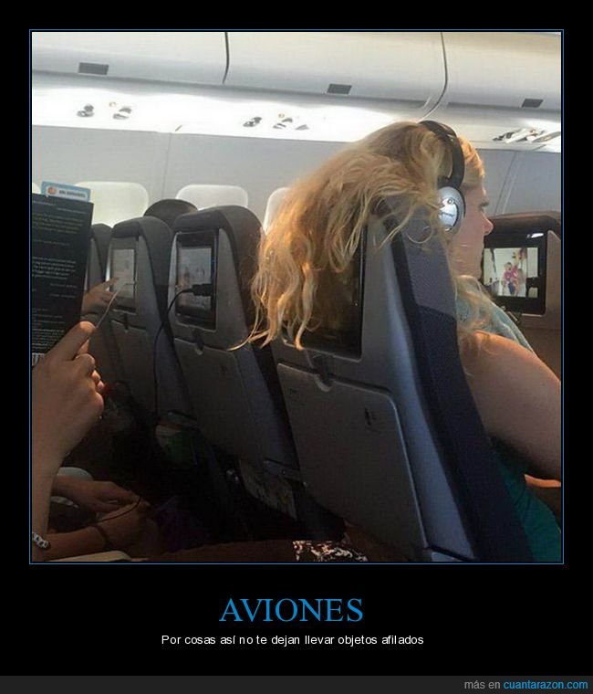 avión,pelo,asiento