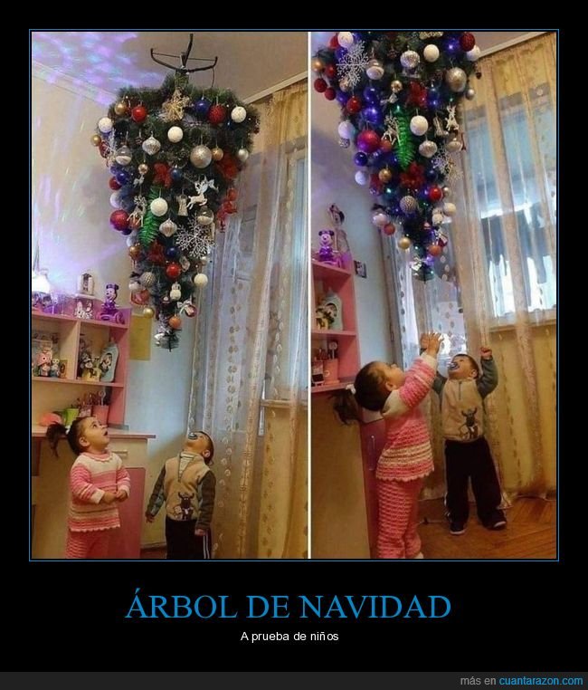 árbol de navidad,niños,techo