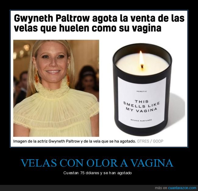 gwyneth paltrow,velas,olor,agotar