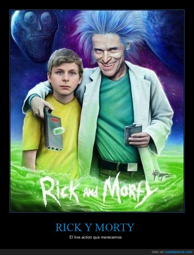rick y morty,live action,willem dafoe,michael cera
