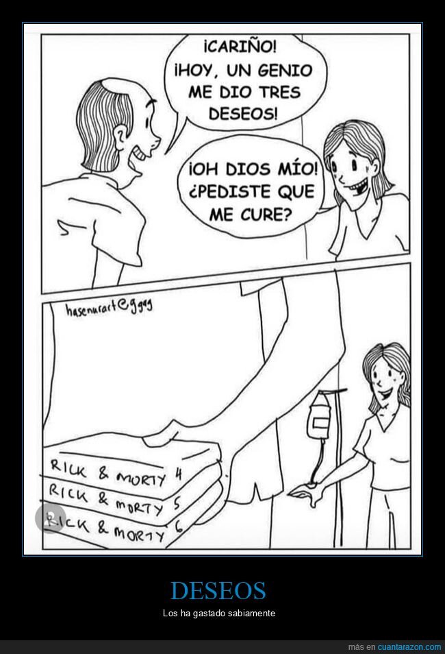 genio,deseos,curarse,rick y morty