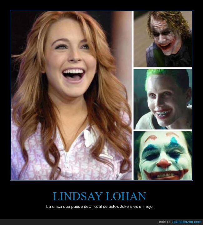 lindsay lohan,joker,mejor,heath ledger,jared leto,joaquin phoenix