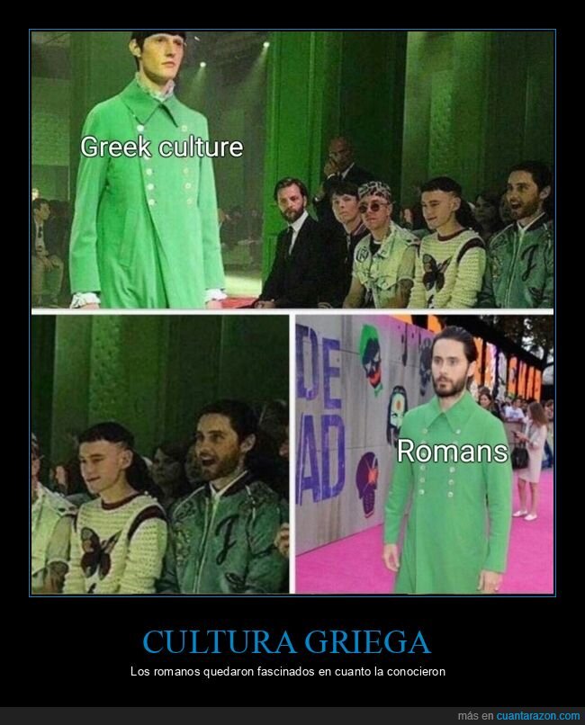 griegos,romanos,cultura,jared leto,ropa,moda