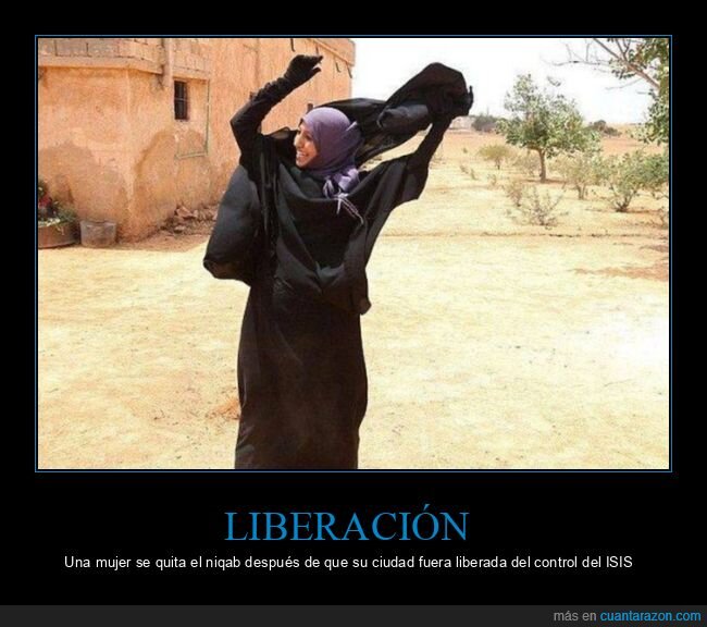 isis,liberación,niqab