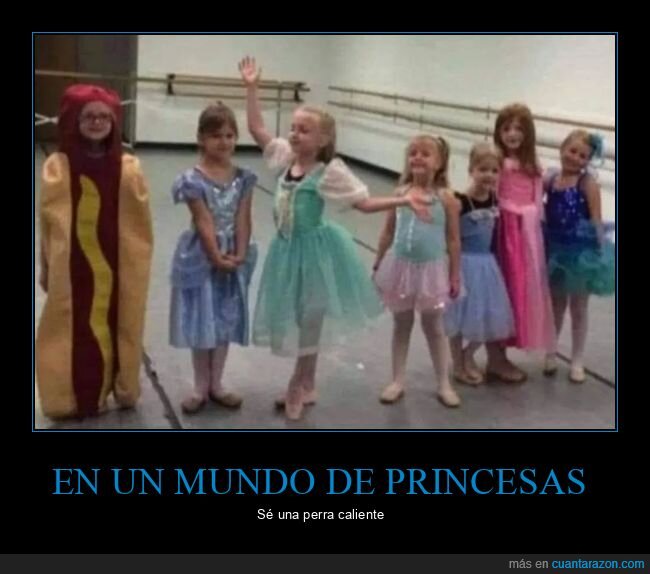 disfraces,hot dog,princesas