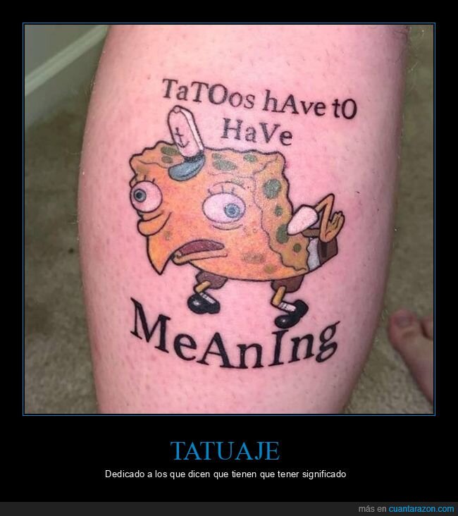 tatuaje,bob esponja,significado