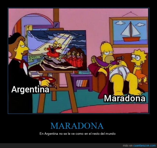 argentina,maradona,simpsons