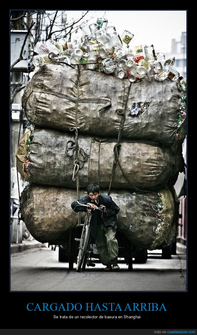 recolector de basura,shanghai,carga