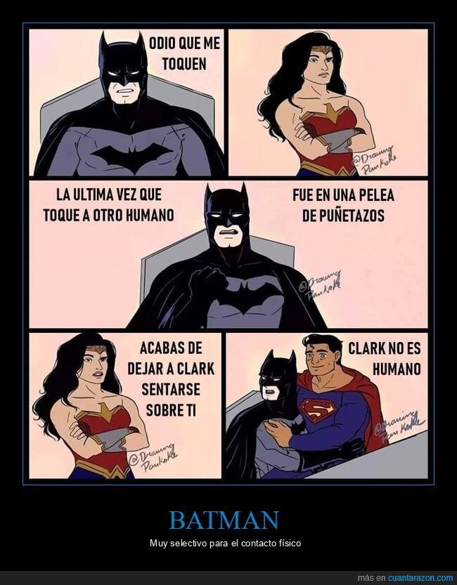 batman,humano,superman,tocar