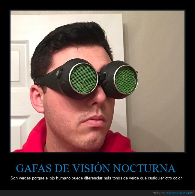 gafas de visión nocturna,verdes