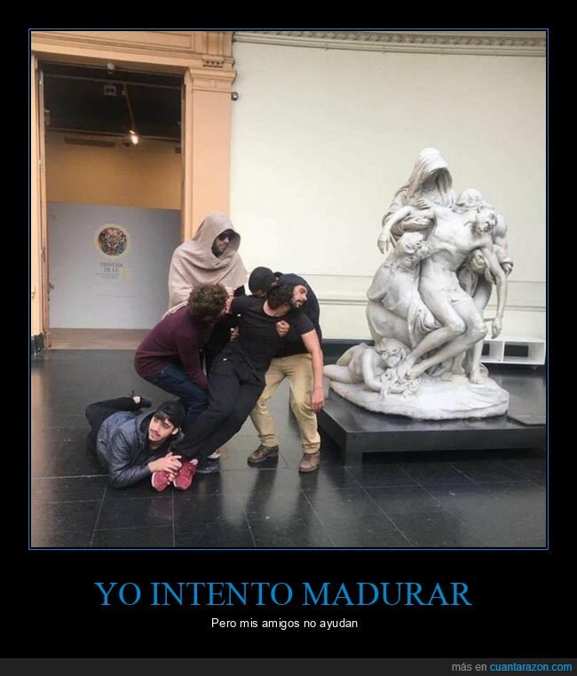 madurar,amigos,imitando,escultura