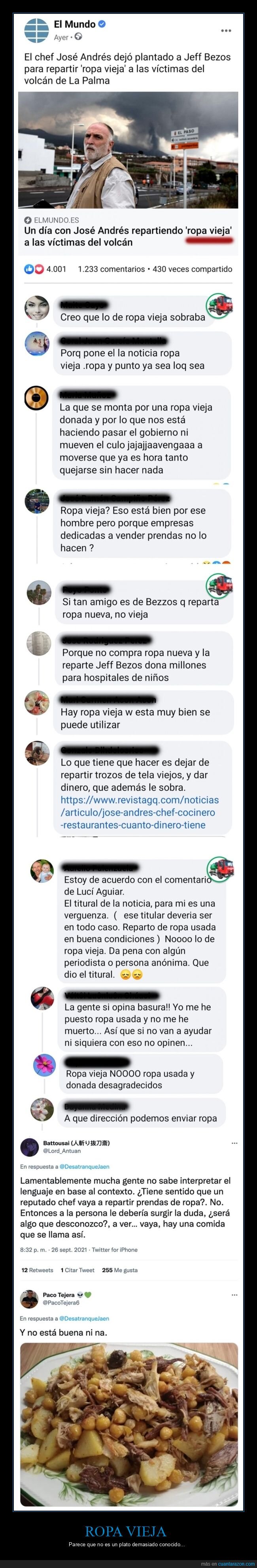 Cuánta razón! / El chef José Andrés reparte \