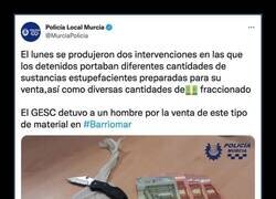 Enlace a La policía local de Murcia saca pecho tras una incautación y desata las burlas en Twitter