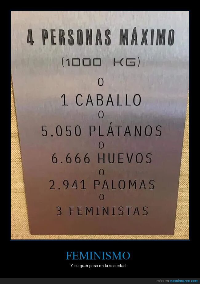 ascensor,feministas,peso