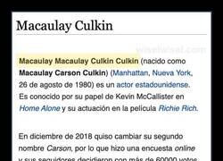 Enlace a El nombre de Macaulay Culkin
