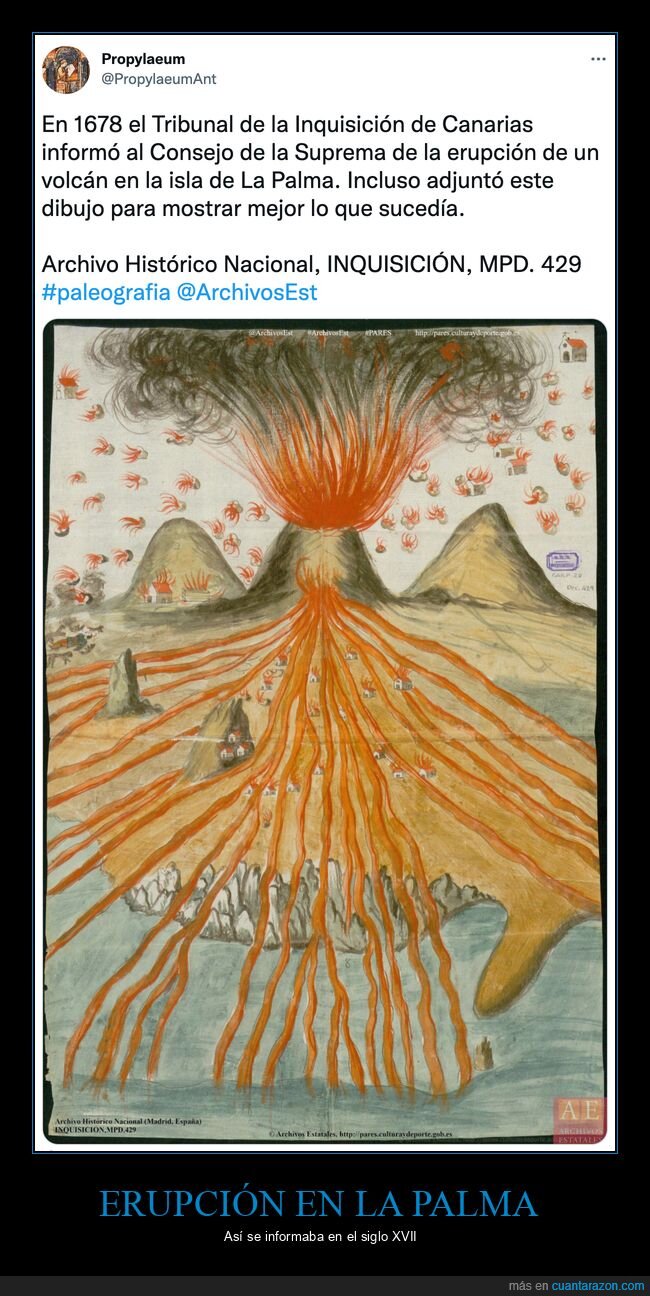 canarias,inquisición,la palma,volcán
