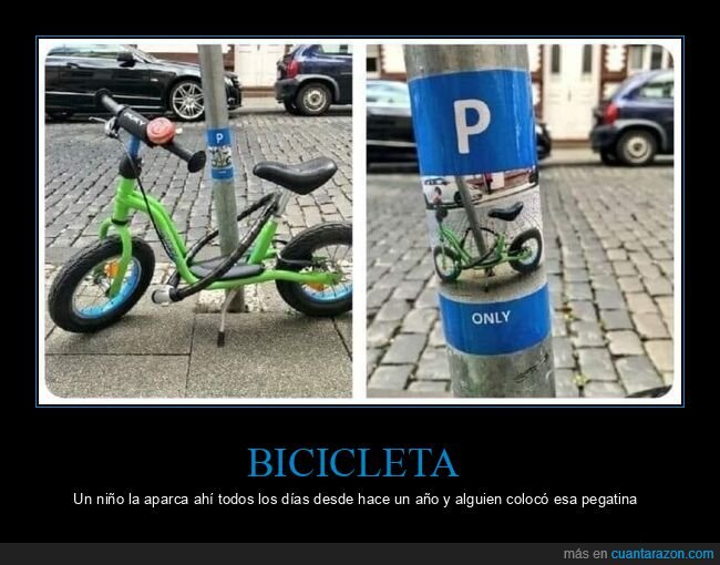 bicicleta,aparcar,pegatina