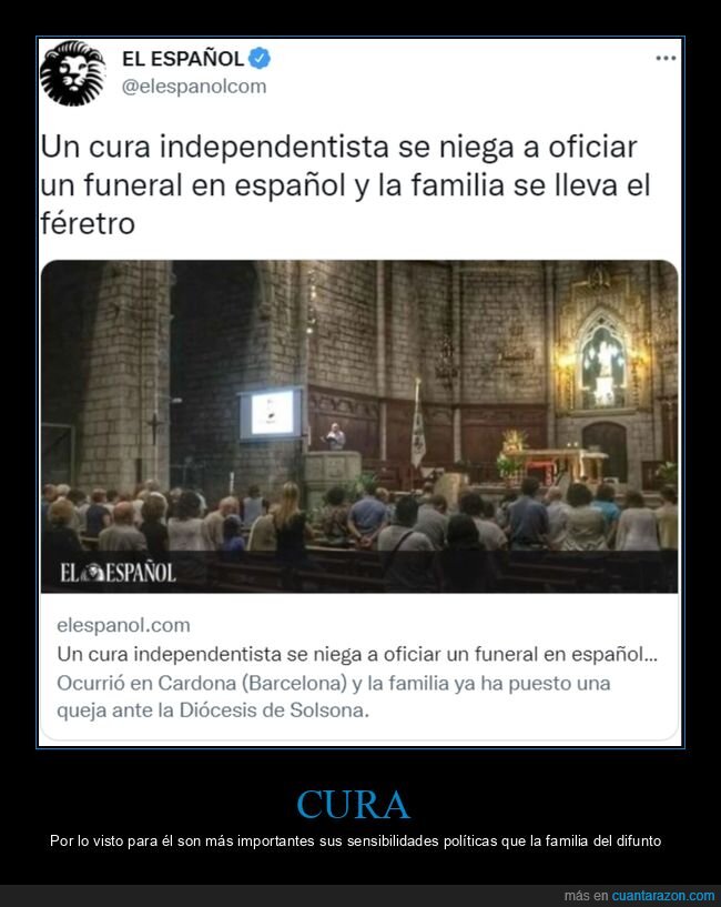 catalán,cura,español,funeral,independentista