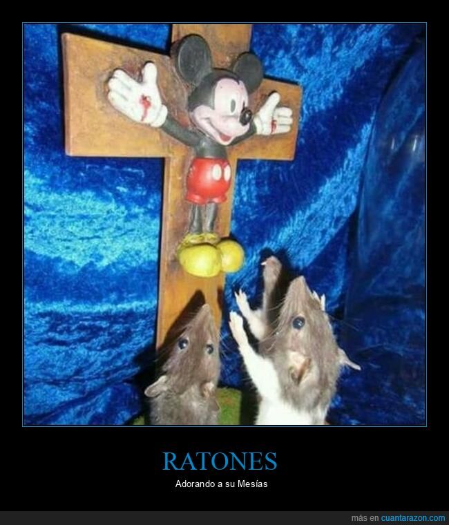 crucificado,mickey mouse,ratones,wtf