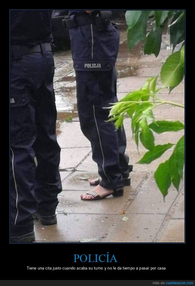 policía,wtf,zapatos