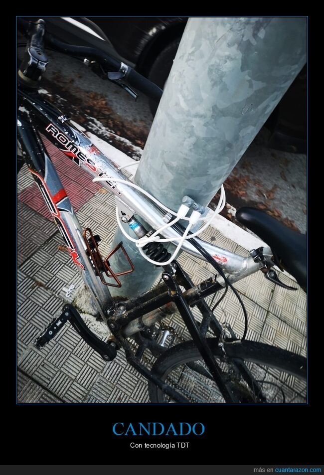 bicicleta,cable,candado,wtf