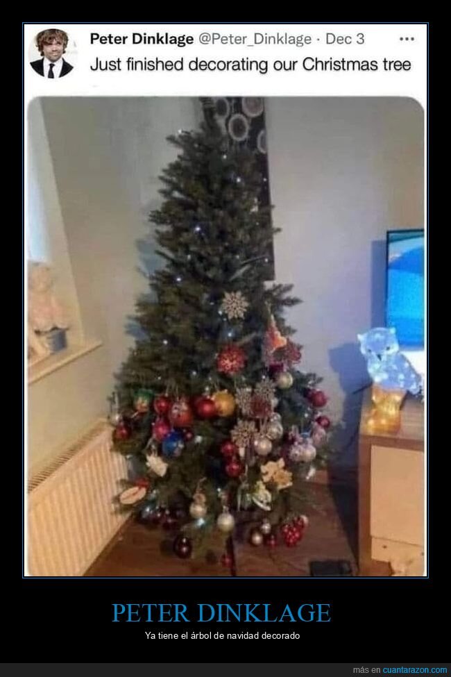 peter dinklage,árbol de navidad,decorar