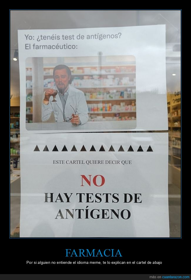 farmacia,carteles,test de antígenos