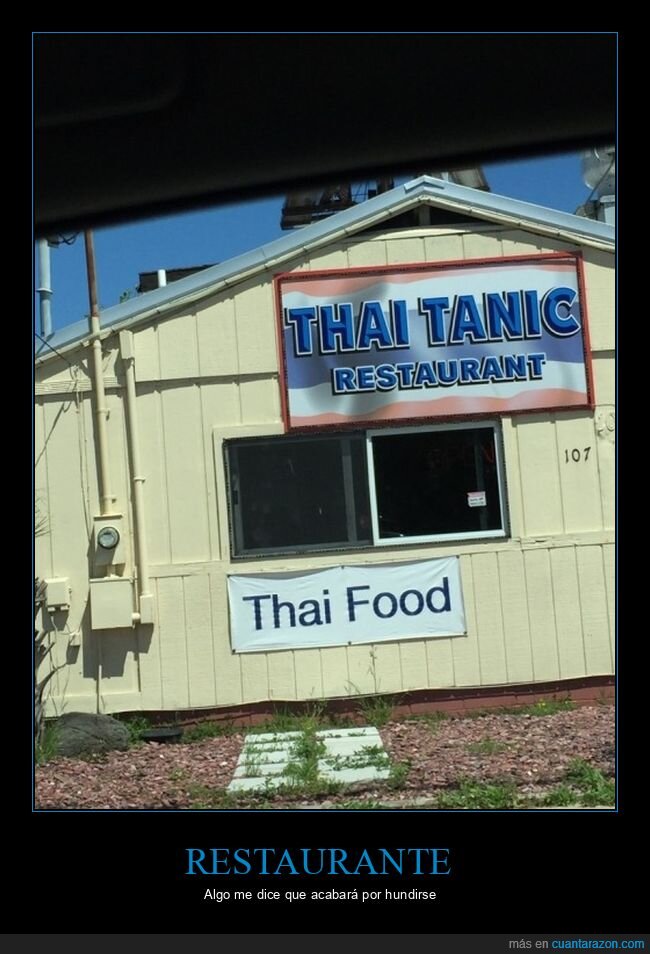 nombres,restaurante,thai tanic,titanic