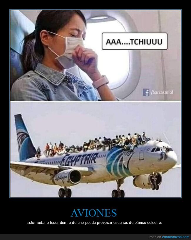 avión,estornudo