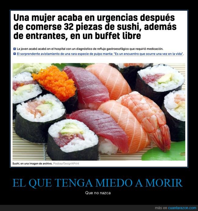 buffet libre,sushi,urgencias