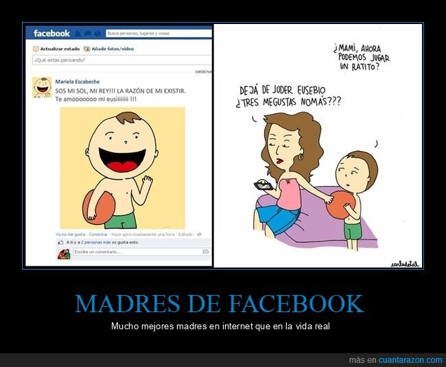 facebook,hijo,madre