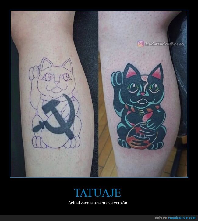 comunista,gato,tatuaje