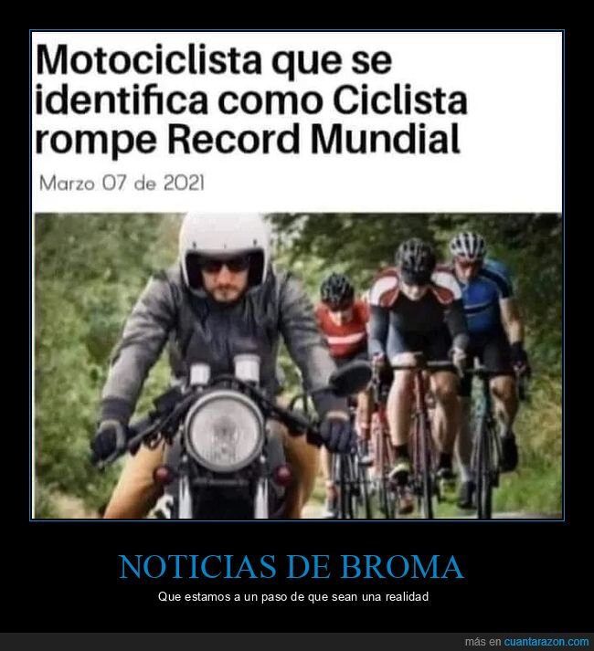 ciclista,motociclista,récord