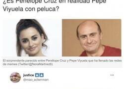 Enlace a Las redes bromean con el parecido de Pepe Viyuela y Penélope Cruz