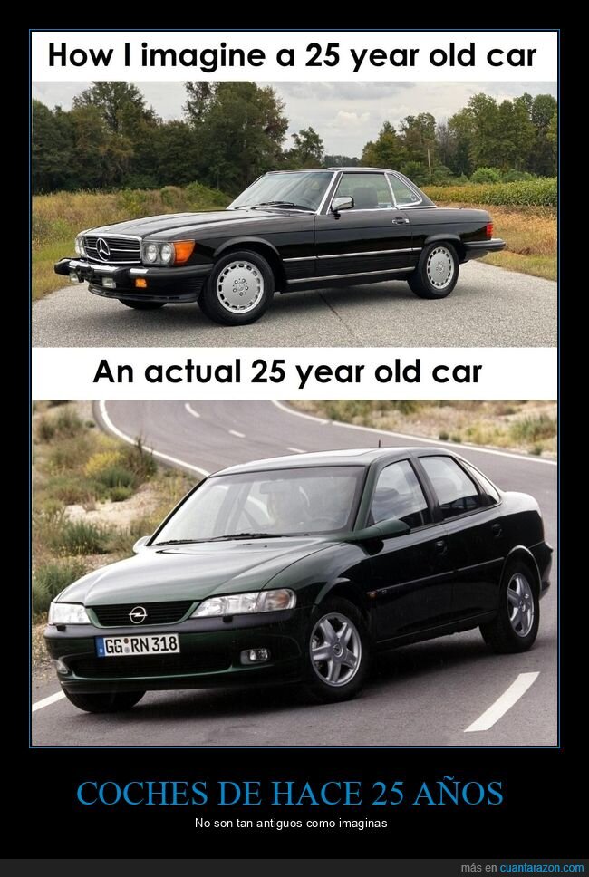 coches,25 años,tiempo