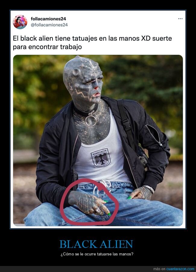 black alien,manos,tatuajes