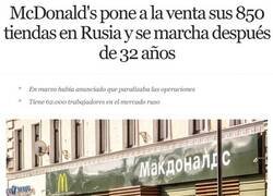 Enlace a Adiós definitivo a McDonald's en Rusia