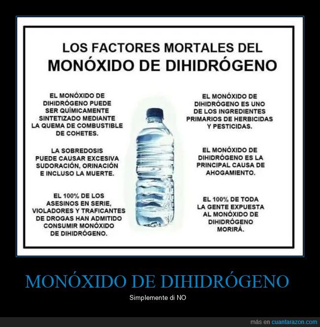 agua,monóxido de dihidrógeno