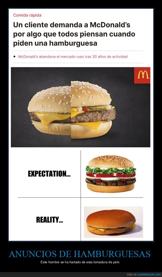 demanda,mcdonald's,hamburguesa,expectativas,realidad