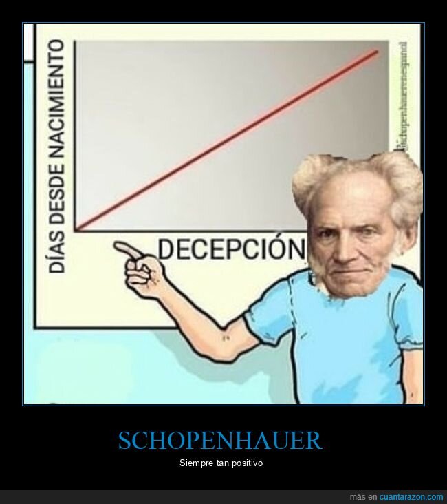 schopenhauer,nacer,decepción,grafica