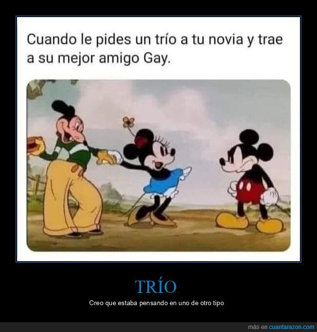 amigo,gay,mickey mouse,novia,trío
