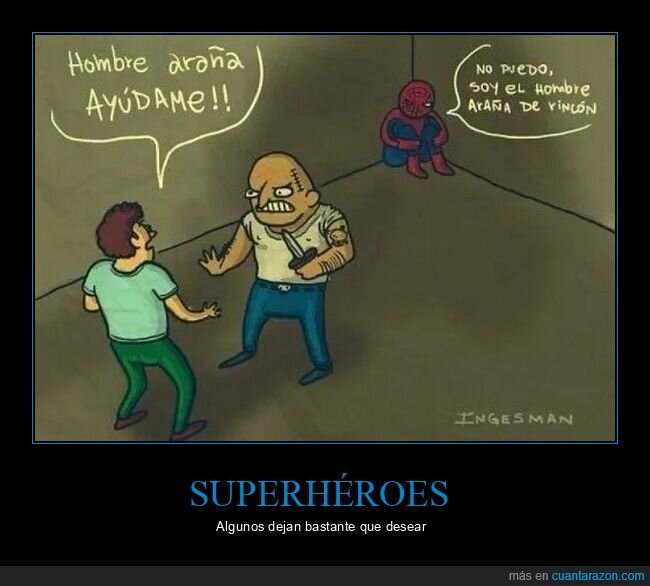araña de rincón,hombre araña,spiderman