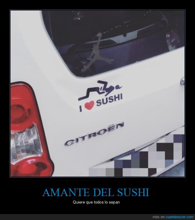 coches,pegatina,sushi