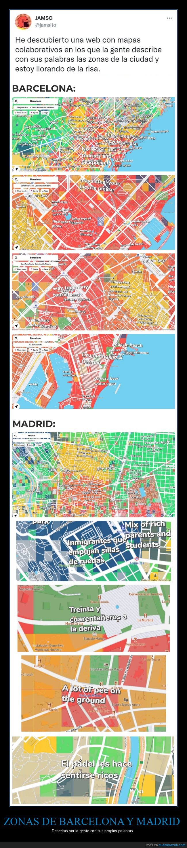 barcelona,madrid,zonas,mapas