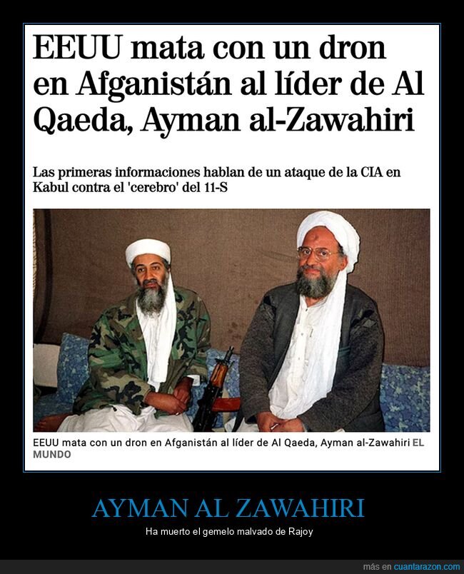 ayman al zawahiri,muerte,parecidos,políticos,rajoy