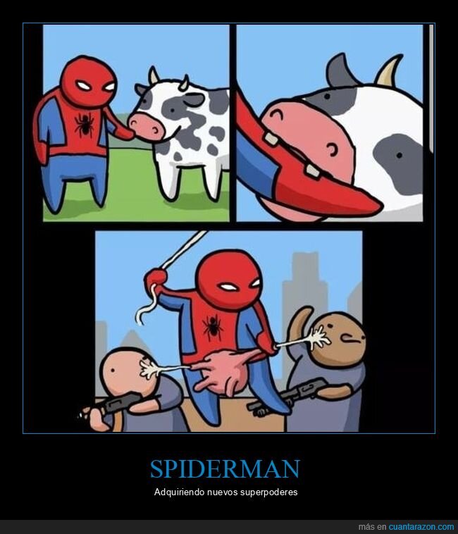 spiderman,vaca