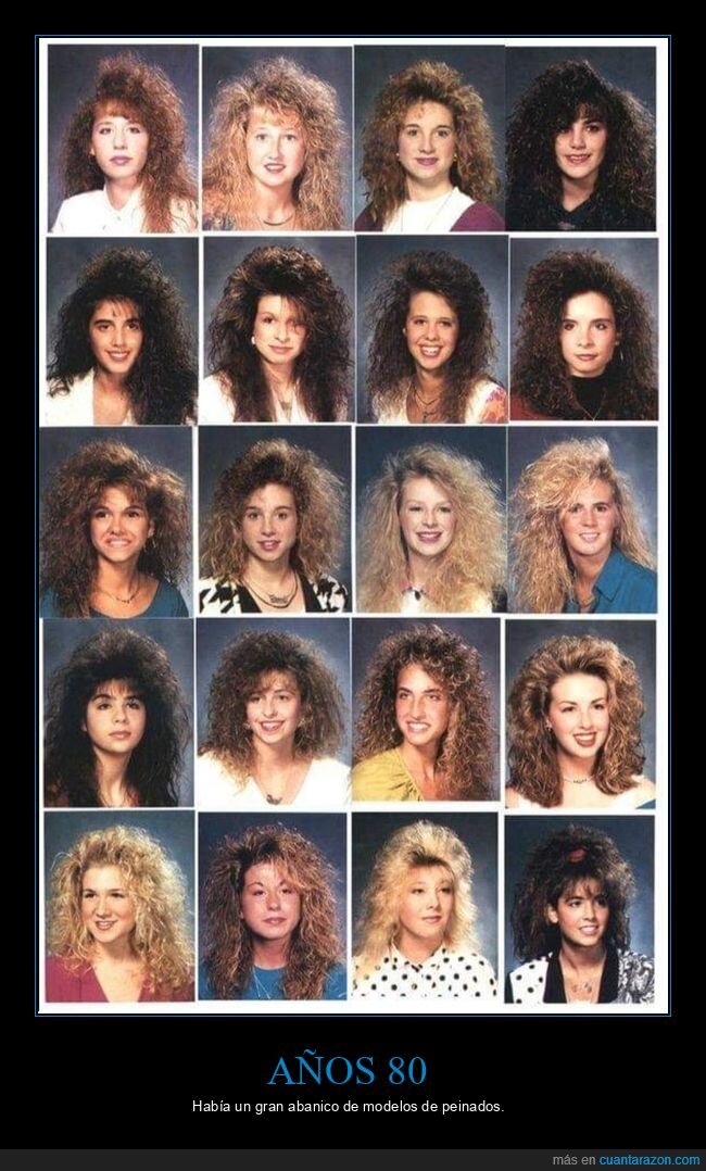 años 80,peinados,retro