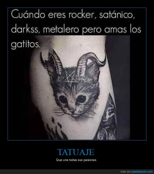 gatos,satánico,tattoo,wtf
