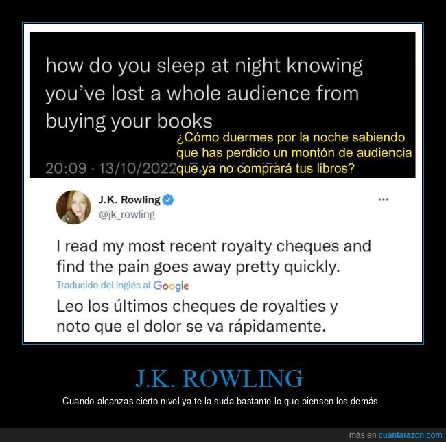 j.k. rowling,perder,audiencia,libros,cheques,royalties