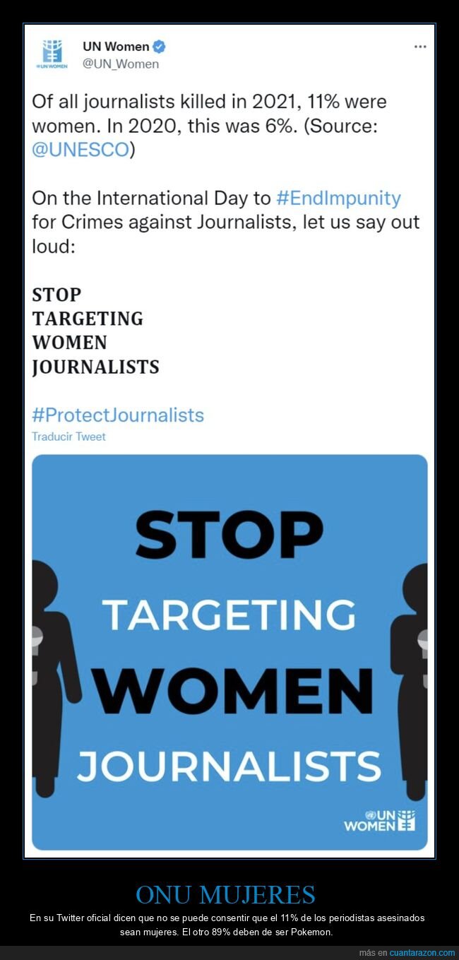 onu mujeres,periodistas,asesinados,mujeres,hombres